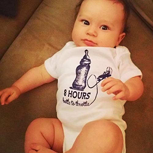 8 Hours Bottle To Throttle, Aviation Themed Baby Onesie (18 Month)