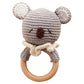 Chippi & Co Woodland Animal Plush Ring Infant and Baby Toy boy Girl Over 0 Month Old Baby Shower for mom and dad to be (Koala)