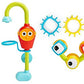 Yookidoo Bay Bath Toddler Toys (Ages 1-3) - 3 Stackable Cups, Spinning Gears, Hose & Spout for Water Play - Mold Free - Suction