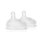 Olababy Gentle Bottle Silicone Replacement Nipple 2 Pack (3-6 Months/Medium Flow)
