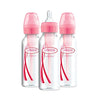 Dr. Browns Narrow Neck Options Pink Bottle (250 Ml, Pack of 3, Pink)