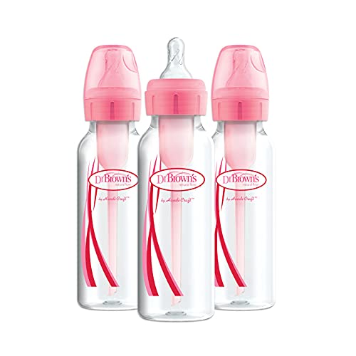 Dr. Browns Narrow Neck Options Pink Bottle (250 Ml, Pack of 3, Pink)