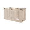 Convertible Indoor/Outdoor Pet Playpen 6 Panel Soft Tan/Mocha 63.8' X 33.1' X 36' (3 Pack)
