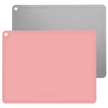 Silicone Placemats For Kids Baby Toddler, Non-Slip Portable Placemats For Dining Table, Heat Resistant, Washable, 2 Pack Baby Fo