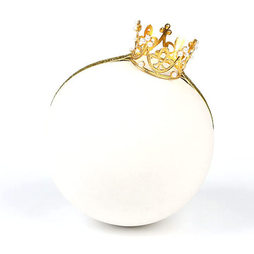 Nishine 2 Pieces Baby Girls Crown Headband Princess Tiara Headdress Set Toddler Elastic Head Band (Gold)