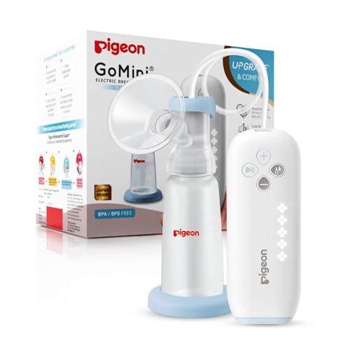 Pigeon Electric Breast Pump Gomini Plus Soft Adaptive Cushion One Size Fits All | Portable & Compact Usb Charging | 1 Stimulatio