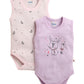 Bumzee Baby Girls Cotton Sleeveless Graphic Print Bodysuit Pack Of 2 Lilac & Pink  69 Months (Peb11211DLic)