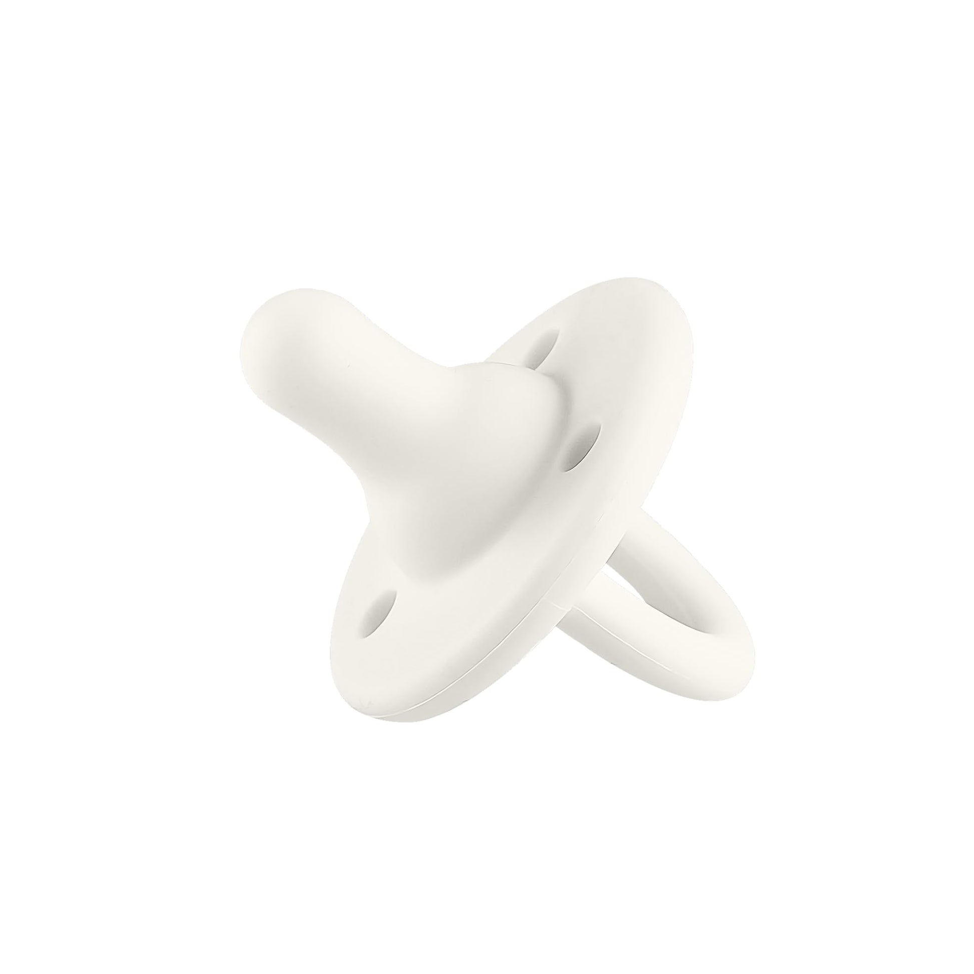 Lee Lee and Me Paci - Powder Color - 100% Medical Grade Silicone Pacifier Breast-Like Nipple Design for Better Latch - Size 0-18