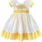Stanwells Kids Baby Girls Frocks Knee Length Birthday Ruffle Pattern Cap Sleeve Traditional Embroidery Western Frock Princess Bi