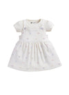 Le Pur Baby Girl Dress And Bodysuit Set, Floral Embroidered, Biokool Cotton, 2Piece Combo (In, Age, 0 Months, 3 Months, Regular