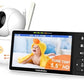 Hellobaby 720P 5.5'' Hd Baby Monitor With Camera And Audio No Wifi, Video Baby Monitor, Remote Pan Tilt Zoom Wide View Range, 10
