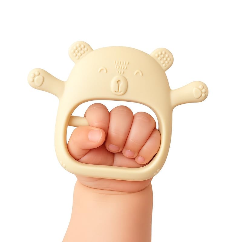 Nubokind WristFit Elephant Sensory Teething Toy For Babies 312 Months | FoodGrade Silicone NoDrop Teether | BpaFree Activit