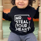 Engofs Toddler Baby Girl Boy Valentine'S Day Outfit Letters Crewneck Sweatshirt Pullover Tops Fall Winter Clothes Black 2-3T