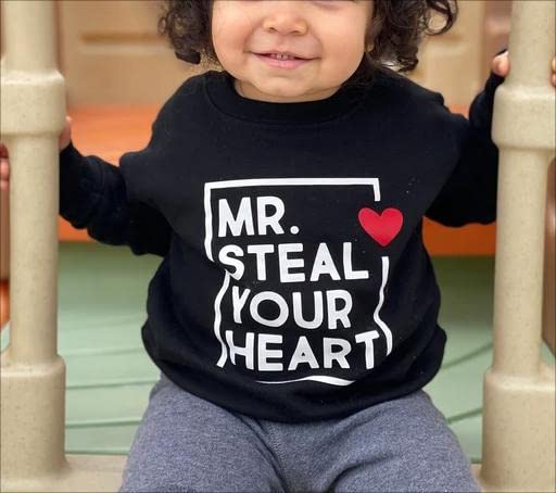 Engofs Toddler Baby Girl Boy Valentine'S Day Outfit Letters Crewneck Sweatshirt Pullover Tops Fall Winter Clothes Black 2-3T