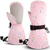 Bavst Winter Kids Waterproof Gloves For Boys Girls Snow Ski Toddler Baby Mittens Outdoor For Infant Teens 1-5T (N-Pink Sea Horse