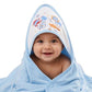 Baby Inn Cotton Printed Hooded Towel (Blue), Sky