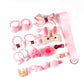 YouBella Hair Jewellery Clip Set for Baby Band for Girls (Pack of 18) (Light Pink)