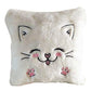 AVSHUB Cute Lovely Cartoon Cat White Throw Pillow Filled Home Decorative Pillow Case & Cushion Square Pillow for Sofa, Bedroom, 