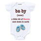 Knitroot New Born Theme, Baby Heaven To Earth, Onesies, Unisex Baby Kids Half Sleeve Cotton Lycra White Romper, Sleepsuit, Bodys