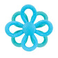 Nuby Fun Loops Teether - Flower-Shaped Infant Teething Toy for Babies - 3+ Months - Blue and Aqua