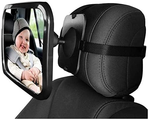 Dorart Rear Facing Baby View Mirror For Child Safety Car Seat - Crystal Clear Reflection Via Crash-Tested & Shatterproof Convex