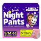 Rascals + Friends Night Pants, Absorbent Girls Nighttime Bedwetting Underwear, Gabbys~Dollhouse, (38-70 lbs), (S/M, 44 Count)