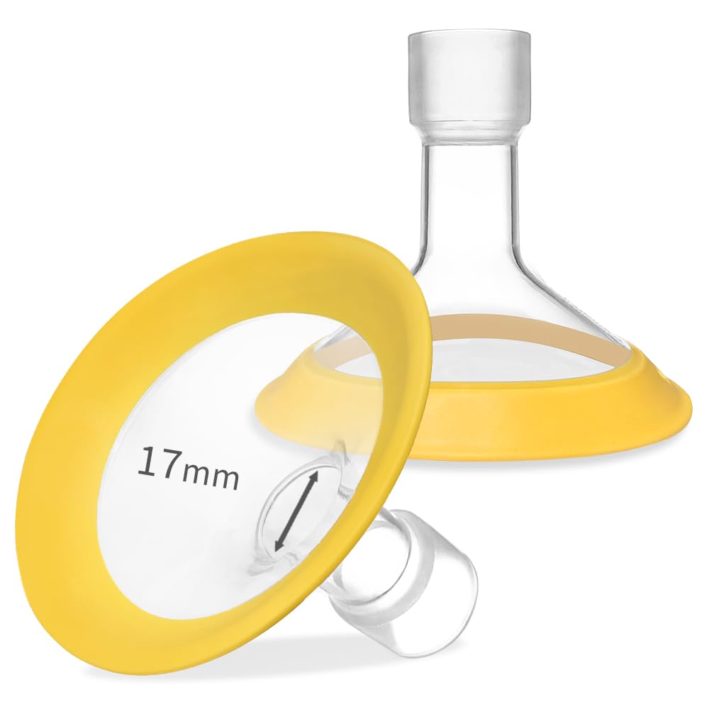 PumpMom-us 17mm Shields Compatible with Medela Breast Pump Parts, Replace Flange Accessories for PersonalFit, Freestyle, Harmony