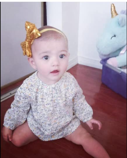 Cellelection 15Pcs Baby Girls Headbands 4'' Big Boutique Bling Sparkly Glitter Sequin Hair Bows Headband Elastic Hair Bands Hair