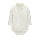 Cuteon Baby Boys Girls Solid Color Basic Turtleneck Cotton Bodysuit Jumpsuit Beige 12 Months