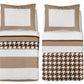 Bacati - Metro Khaki/White/Chocolate 4 Piece Toddler Bedding Set