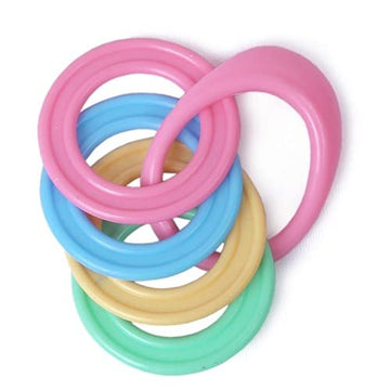 Manan Shopee Non Toxic Toddler And Infant Baby Ring Tooth Sooter Teether Keys Teething Toys For Baby Toy Textured Silicone For B