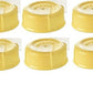 (6) Medela Solid Lids - Yellow/solid cap/bottle lid/bottle solid cap - for Medela Bottles