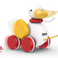 BRIO Infant & Toddler 30323 - Pull Along Duck Wood Baby Toy | Flapping Wings | Engaging Motor Skill Development | Certified Sust