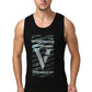 Van Heusen MenS Letter Print Regular Fit Vest (70021_Black V