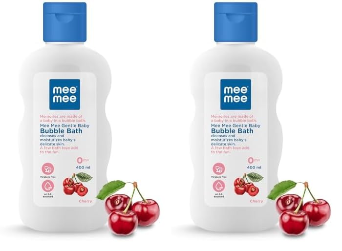 Mee Mee Gentle Baby Bubble Bath Liquid (With Cherry Extracts- 500 Ml) (Pack Of 2)