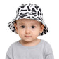Mikoniko Boys & Girls Cartoon Cotton Sun Hat | Wide Brim Outdoor Bucket Hat | Breathable Summer Cap For Kids White_25 Years