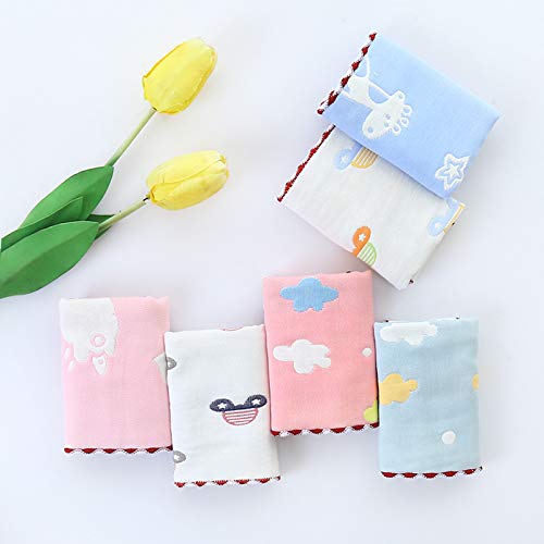 Uber World Baby Handkerchief 6Layered Cotton Pack Of 6