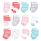 Luvable Friends Unisex Baby Newborn And Baby Terry Socks, Coral Dots, 6-12 Months