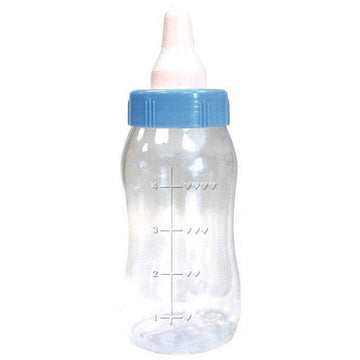 Blue Baby Plastic Bottle Bank - 11.12' X 4.25' (Pack Of 6) - Perfect For Baby Showers & Gender Reveal Celebrations