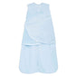 HALO Micro-Fleece Sleepsack Swaddle, 3-Way Adjustable Wearable Blanket, TOG 3.0, Baby Blue, Small, 3-6 Months
