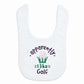 Chalktalksports Golf Baby & Infant Bib | Apparently, I Like Golf | Soft Microfiber Bib