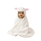 Babyholic Bear Hooded Baby Bath Towel, Plush Wraparound Drying Cape with 3D Ears for Newborns and Infants, White