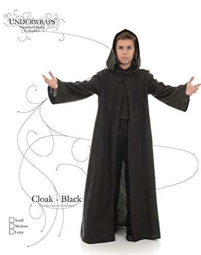 Underwraps Big Boy'S Children'S Cloak Costume Accessory, Black, Large Childrens Costume, Black, Large