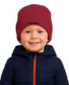 Yanwenx Kids Winter Woolen Beanie Cap  Warm & Soft Knit Hat For Boys & Girls | Ideal For School & Cold Weather (Maroon, Age 25