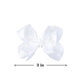 3 Inch Satin Bow For Little Girls - 2 Pcs (White)