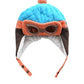 Crochet Earflap Pilot Hats Rabbit Ears Beanie Cap Winter Warm Knit Caps For Toddlers Baby Girls And Boys (Blue)