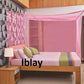 Iblay 7X7 Ft Pink Mosquito Netting For Double Bed Polyester Material  Machardani Net Queen Size Bed