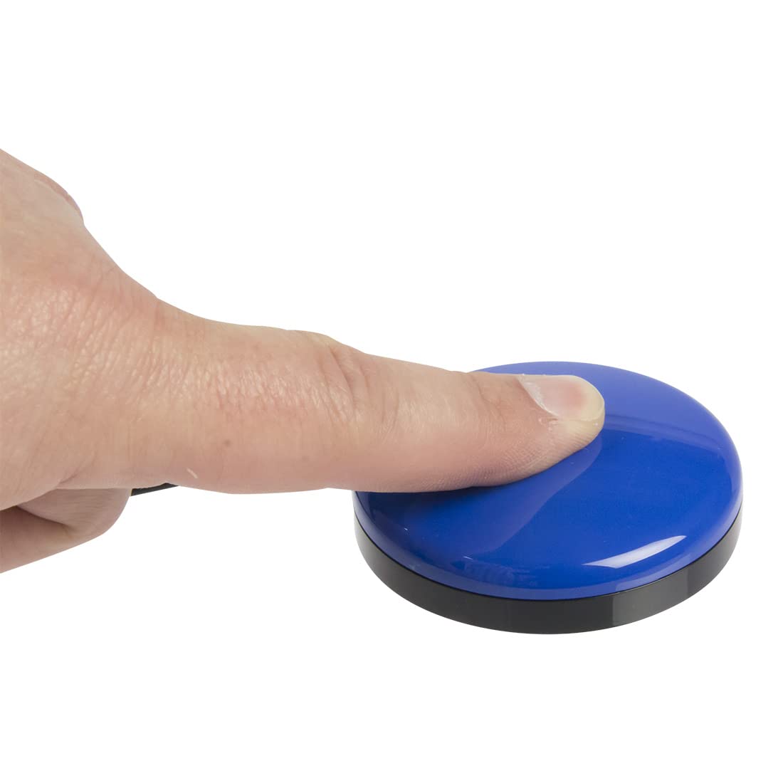AbleNet Buddy Button Blue Switch - Large Tactile Assistive Technology Adaptive Switch Device for Accessibility - Product# 57600