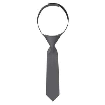 Jacob Alexander Infant 'S Toddler 'S 8 ' Pretied Solid Color Hook And Loop Band Tie - Charcoal