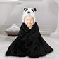 KASSY POP CURATED JUST FOR YOU Cartoon Hooded Microfiber Fleece Baby Blankets Cum Bath Towels/Robes, 30 x 40 inches, 02 Yrs, Bl